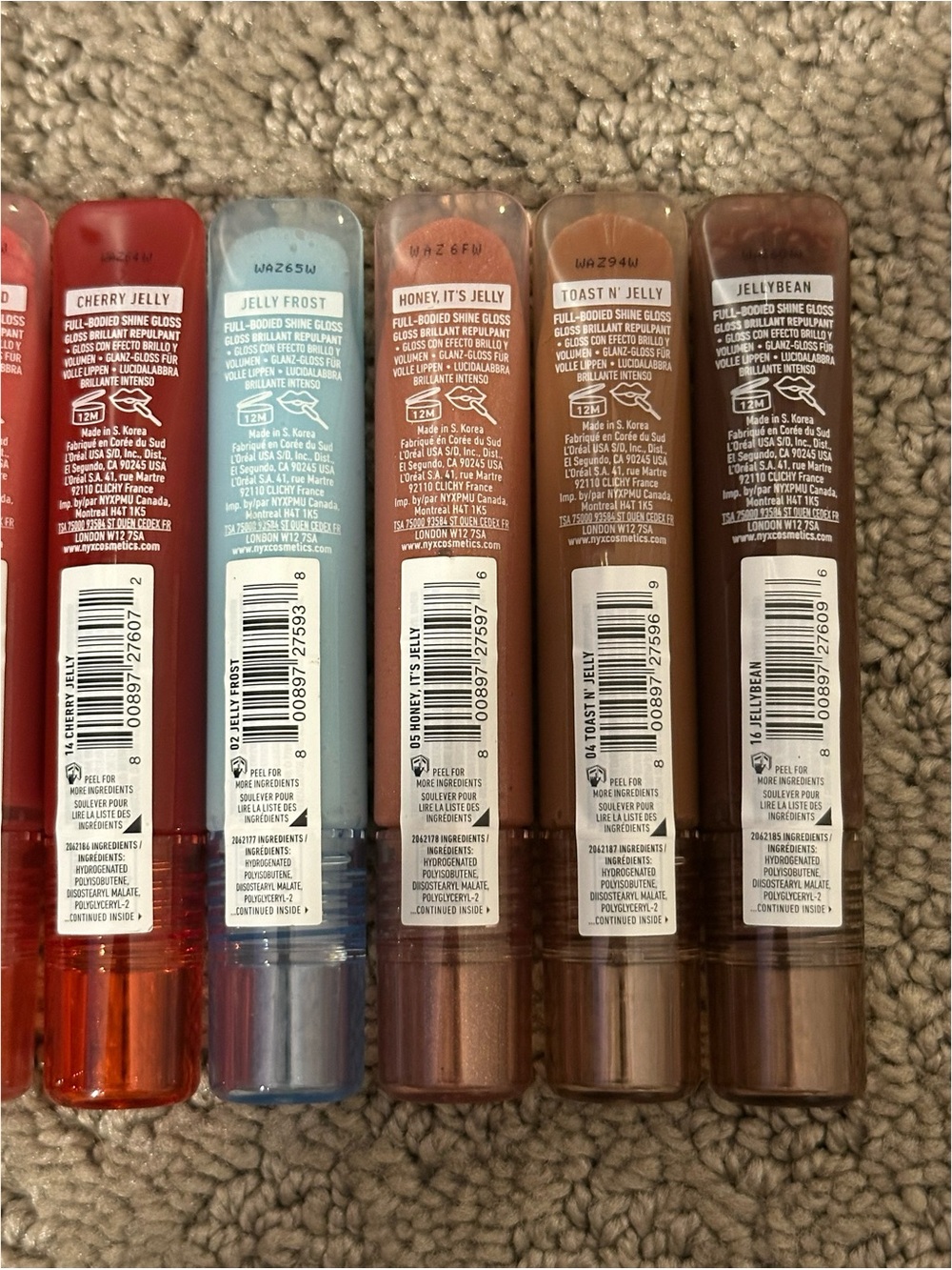 BRAND NEW NYX Professional Makeup Jelly Job Lip Gloss Bundle – 13 Full Glosses - Picture 8 of 8